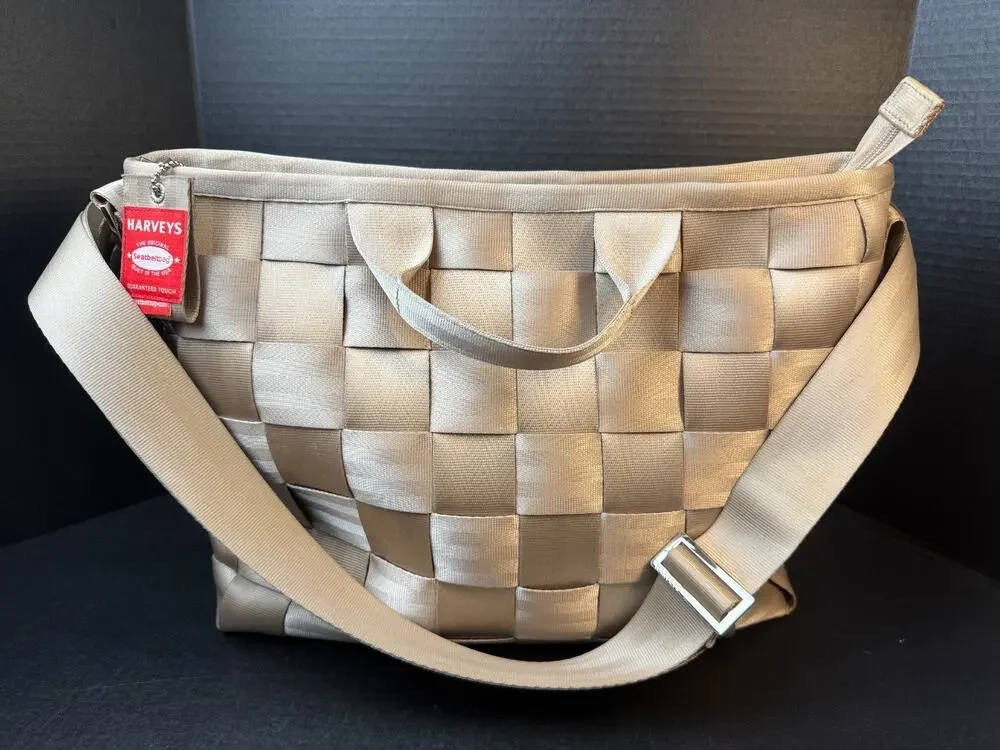 Harveys The Original Seatbelt Laptop Tote Bag Champagne Beige